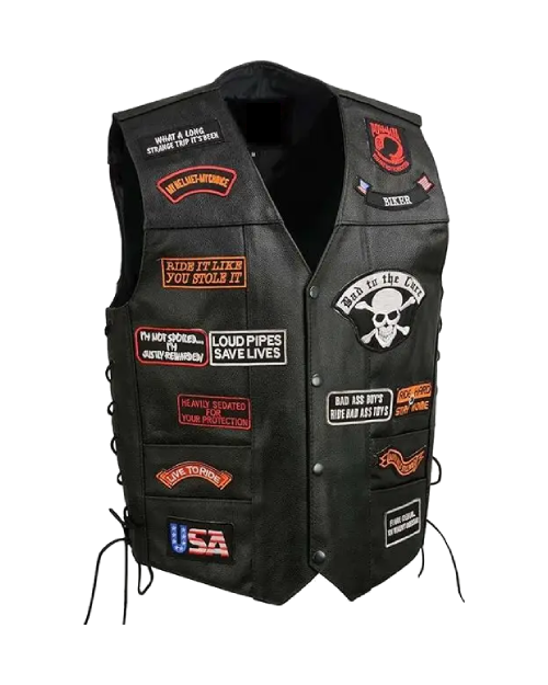 Custom Riding Vest Men Vests | Custom Club Biker Vest Collection