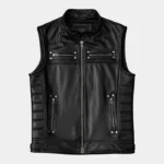 Midnight Rider Black Leather Vest