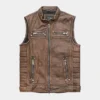 Vintage Brown Motorcycle Leather Vest