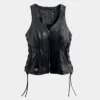 Women’s Avenue Black Leather Vest
