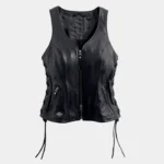 Women’s Avenue Black Leather Vest