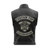 V-Twin Engine Emblem Custom Leather Biker Vest