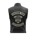 V-Twin Engine Emblem Custom Leather Biker Vest