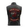 Oni Demon Emblem Custom Leather Biker Vest