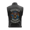 Flaming Rider Emblem Custom Leather Biker Vest