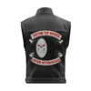 Skull & Tire Emblem Custom Leather Biker Vest