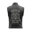 The Ultimate Men's Leather Motorcycle Vest | Ride or Die Embroidered Patch