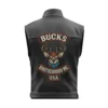 The Official Bucks Brotherhood MC Leather Vest | Deer Head Patch Apparel