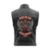 The Steel Horses Biker Leather Vest | Ride or Die Skull and Wings Patch