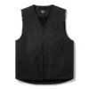 Harley-Davidson Black Sherpa-Lined Canvas Biker Vest with Zip Front