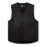 Harley-Davidson Black Sherpa-Lined Canvas Biker Vest with Zip Front