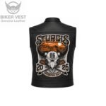 Black Hills Rally Bull Skull Leather Vest