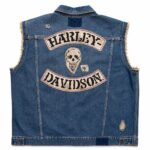 Harley-Davidson Distressed Skull Denim Vest