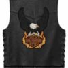 Leather Vest with Eagle Harley-Davidson Patch