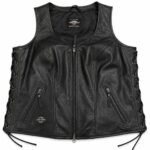 Harley-Davidson Lace-Up Leather Vest, Genuine