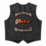 Vintage Leather Vest with HOG Collector Patches