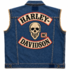 Harley-Davidson Distressed Skull Denim Vest