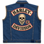 Harley-Davidson Distressed Skull Denim Vest